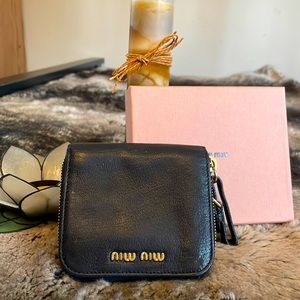 Miu Miu Black Leather Wallet
